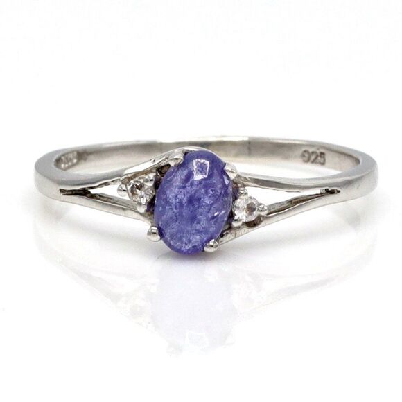0.51 CTW TANZANITE / TOPAZ Silver Ring Sebastian